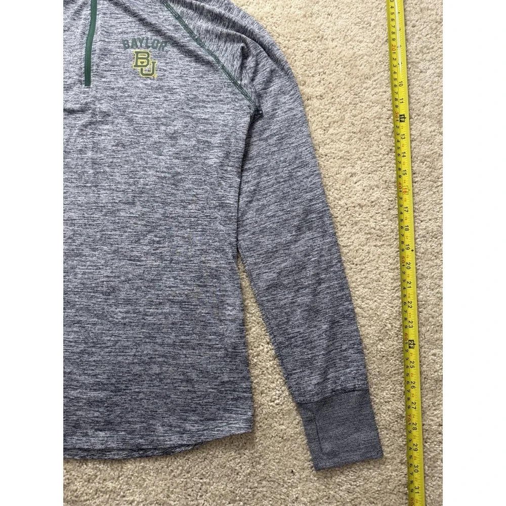 Women's Colosseum Baylor Bears Bikram Lightweight Marled Gray Quarter Zip Size L